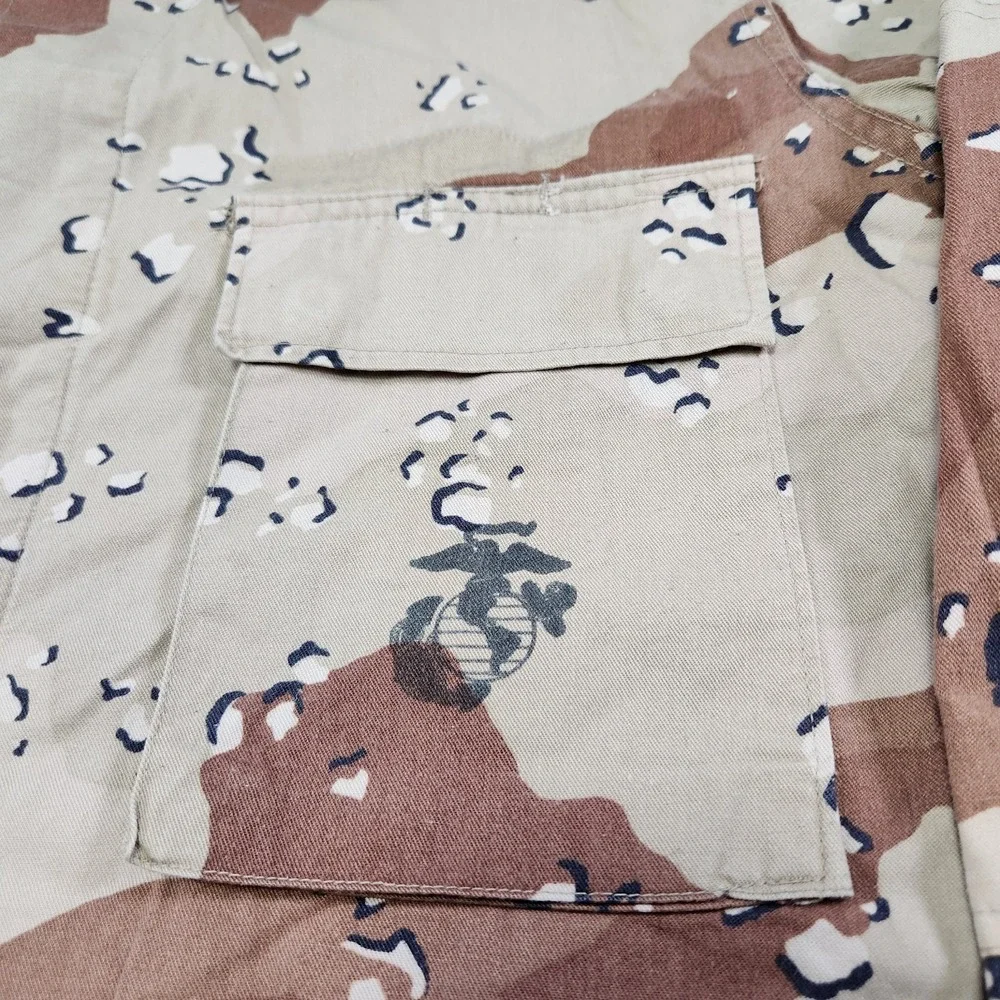 Vintage US Military Desert Camo Jacket Men Medium Short Coat Choclate Chip Marin